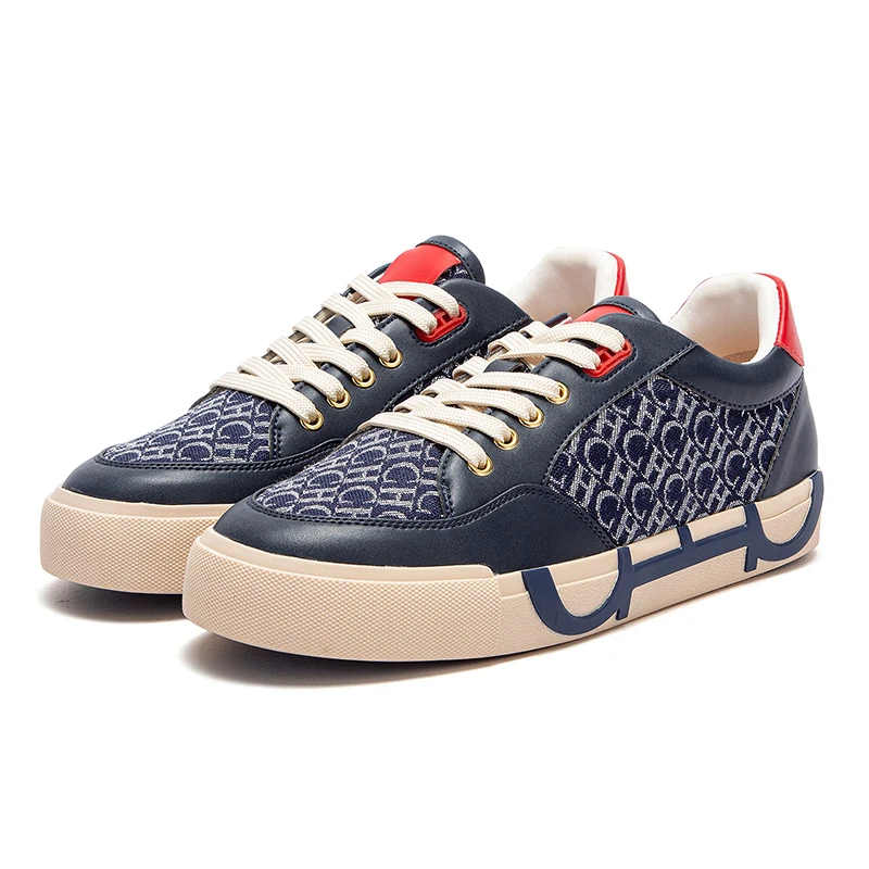 Популярная мужская повседневная обувь кофейная роскошная брендовая на плоской