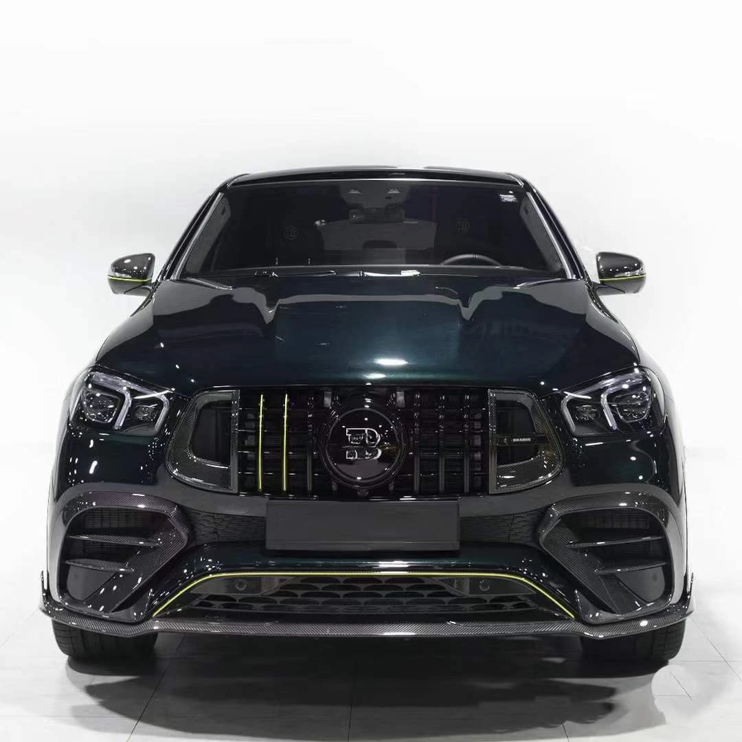 Runde Dry Carbon Fiber для Merced es-Benz gle 63 Coupe Upgrade B Style Rocket Body Kit Передняя губа Tuyere Колесо