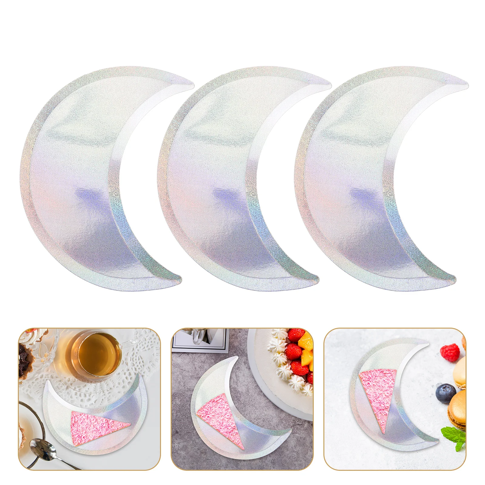 8 шт. поднос для бумаги в форме луны посуда полумесяца тарелка с планетами