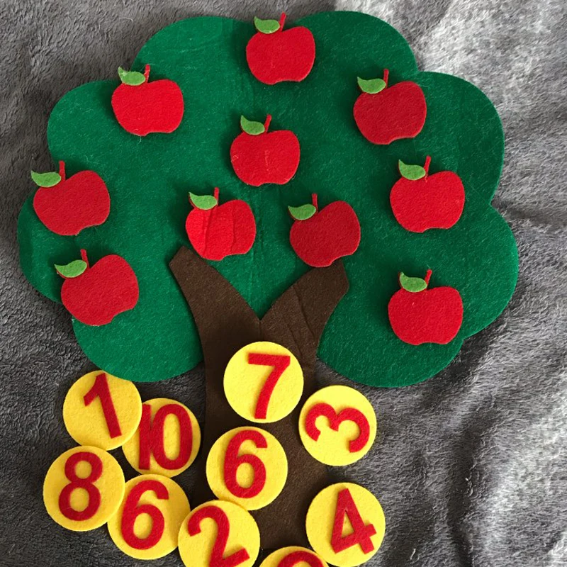 

Montessori Teaching Aids Apple Trees Math Toys Teaching Kindergarten Manual Diy Weave Cloth Early Learning Education Toys