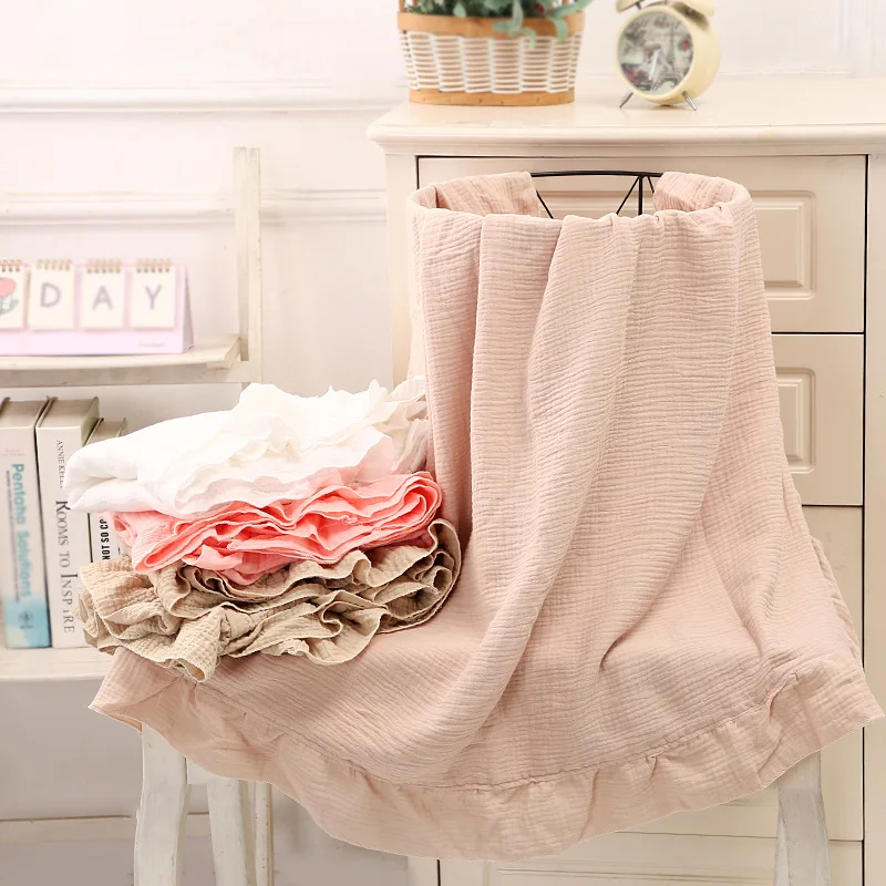Newborn Baby Blankets Double-layer Cotton Girl and Boy Baby Bath Towel Baby Stroller Blanket Infant Bedding Warm Blanket