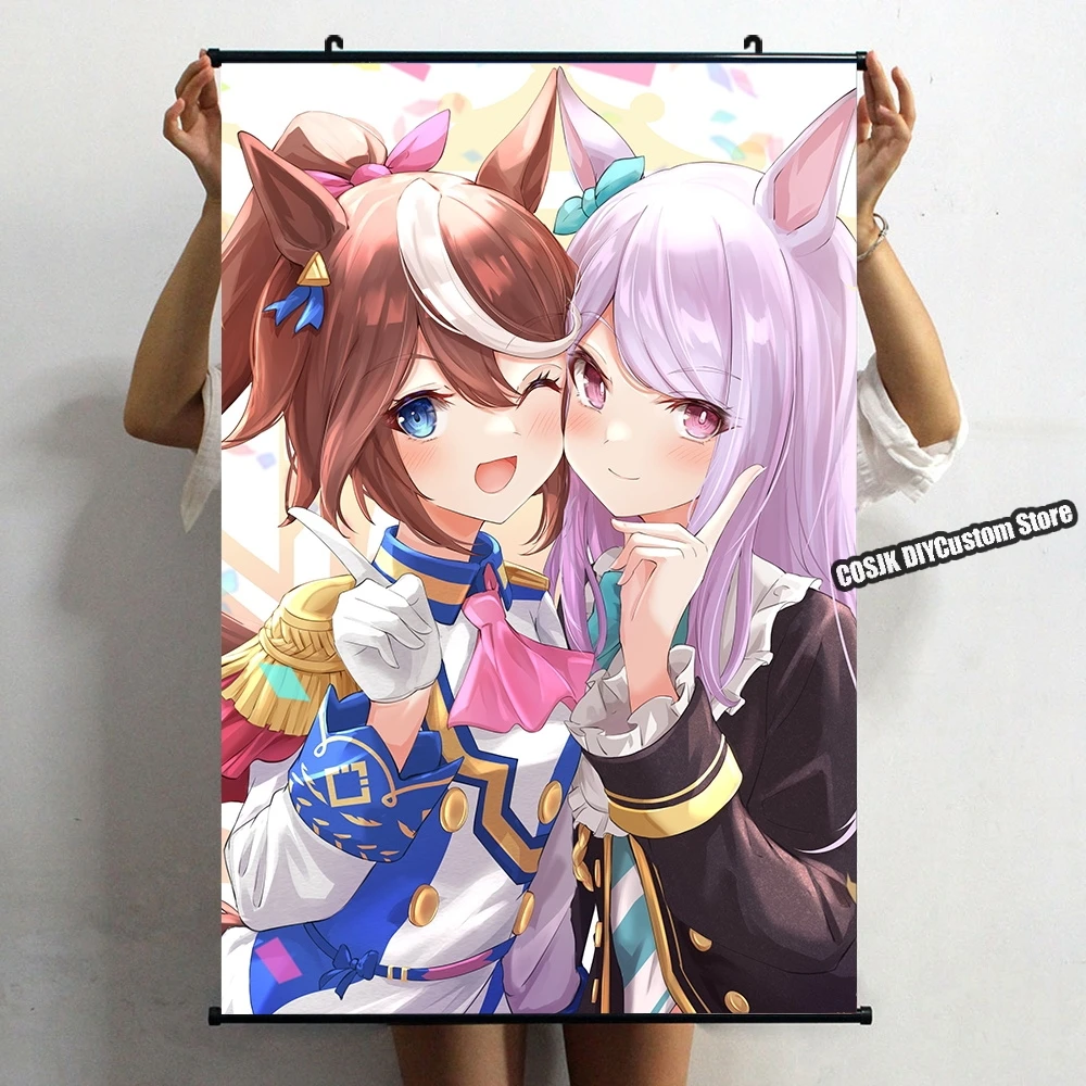 

New Anime Umamusume: Pretty Derby Tokai Teio Mejiro McQueen Poster Wall Scroll Home Decor Living Room Decoration Collectible Art