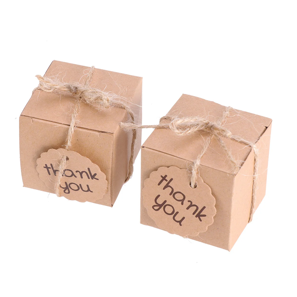 

Boxes Gift Candy Wedding Kraft Paper You Thank Favor Treat Box Brown Cookie Christmas Party Lids Giving Tiny Cotton Earrings