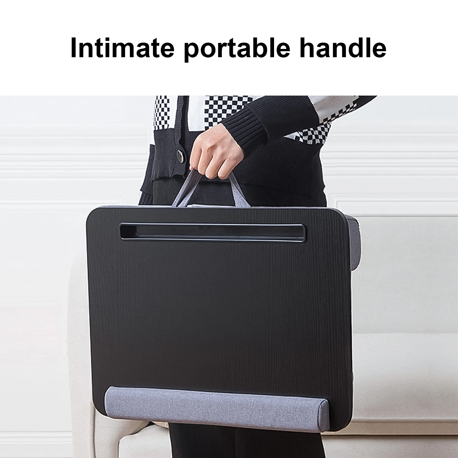 

Lapdesk With Pillow For Adults Laptop Lap Desk With Wrist Rest PadComputer Laptop Stand With Anti-Slip Strip For Adult Teen