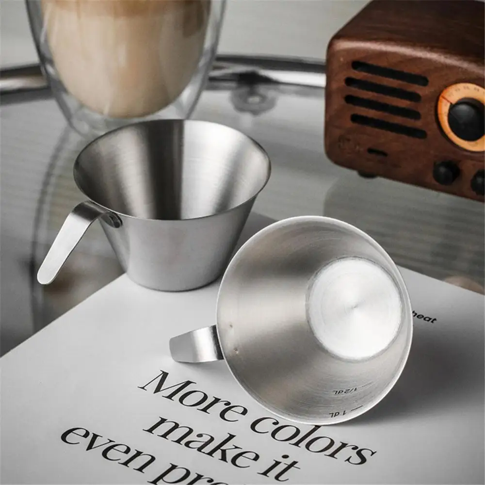 

With Scale 90ml Measuring Cup Espresso Machine Extraction Cup Small Stainless Steel Ounce Cup Wholesale 2023 Creative Hot