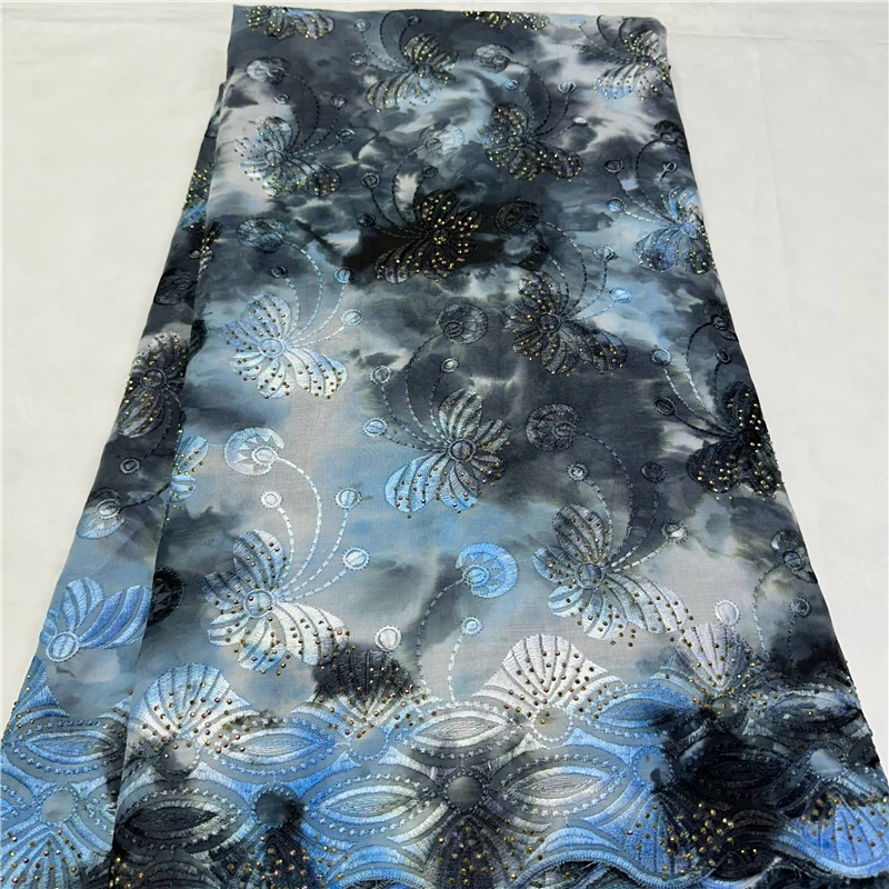 5 ярдов швейцарская вуаль кружевная ткань лафия окрашенная в галстук вышивка