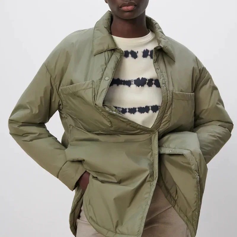 Women's Casual Loose Outerwear Vintage Overcoats Long Sleeve Slit Shirt Jackets Parkas Female Coats Oversized Solid Overcoat New