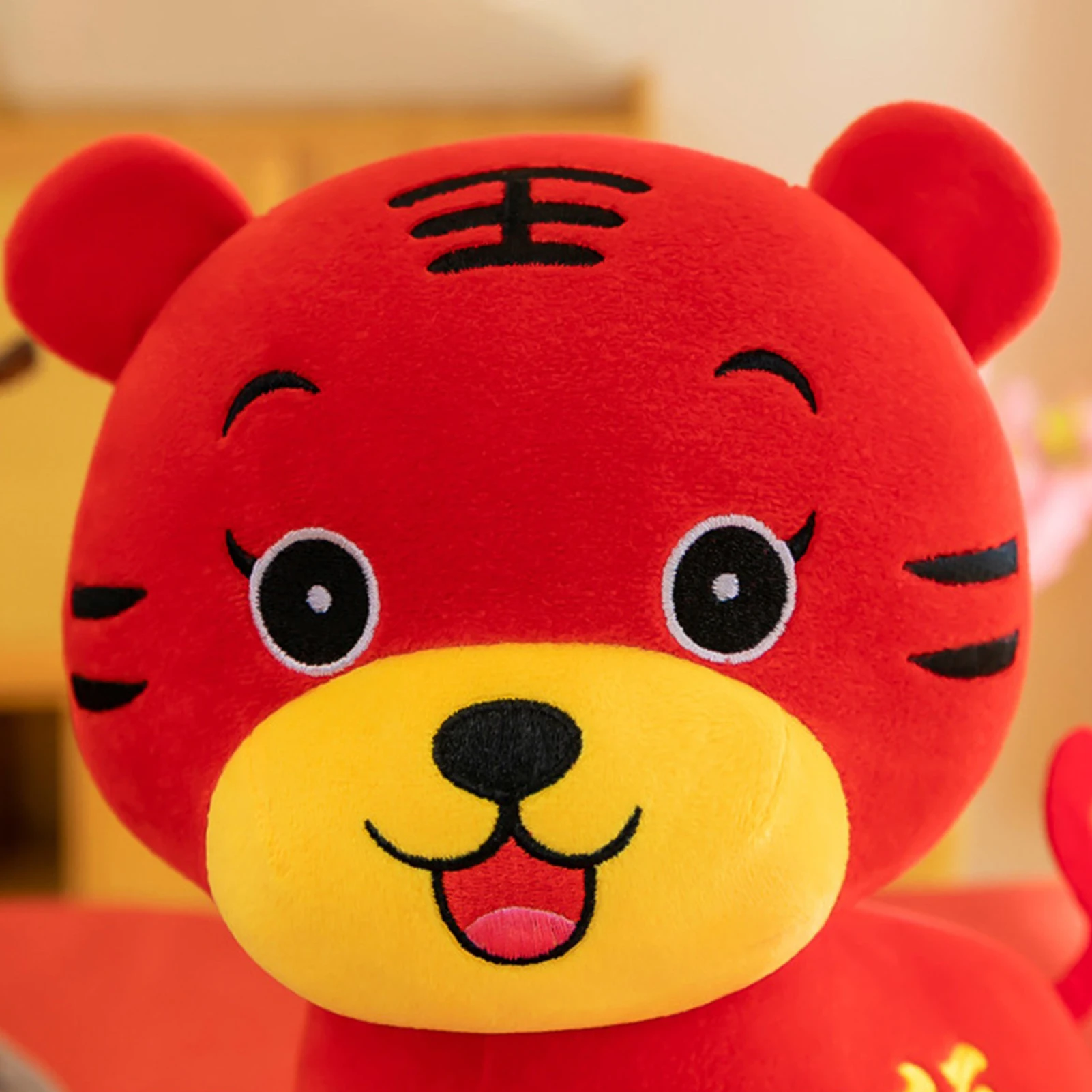 

2022 плюшевый тигр для китайского Нового года, талисманы, украшения, тигр, кукла на удачу, кулон со знаком зодиака, тигр, плюшевая игрушка, тали...