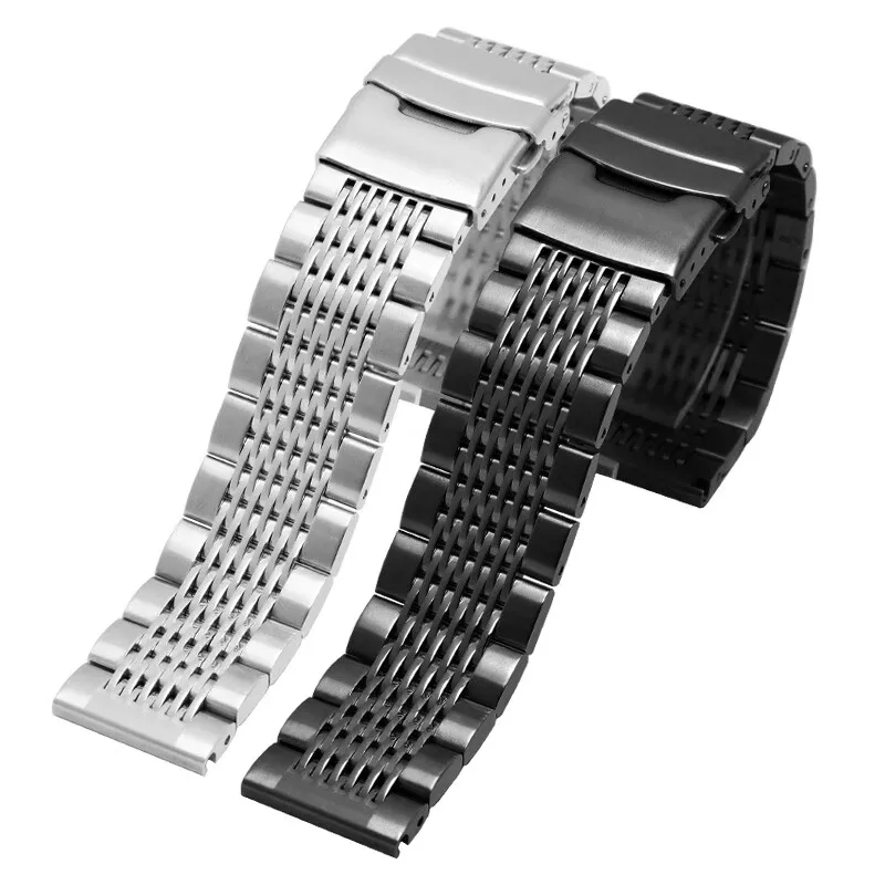 Мужской Универсальный точный стальной ремешок для часов Armani Black рыцарский