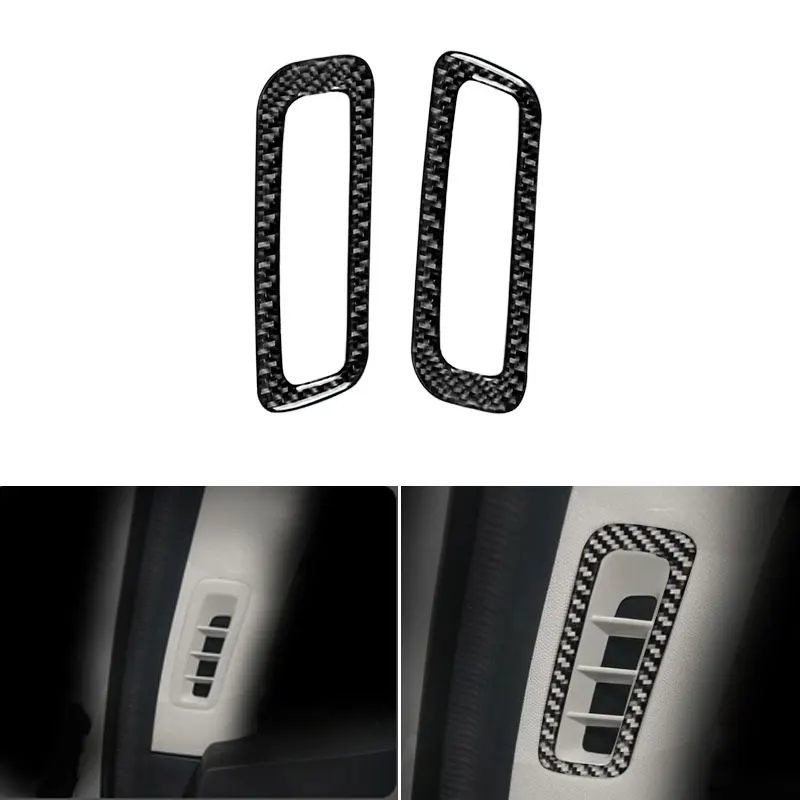 

2PCS Real Carbon Fiber Car Styling Interior A-Pillar Air Vent Outlet Frame Cover Protective Trim For Mazda CX-5 CX5 2017 2018