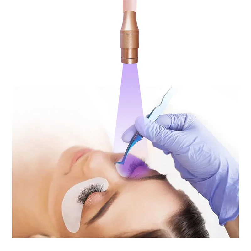 Обновленная розовая УФ-лампа для сушки ресниц наращивания Настольный зажим 5 Вт