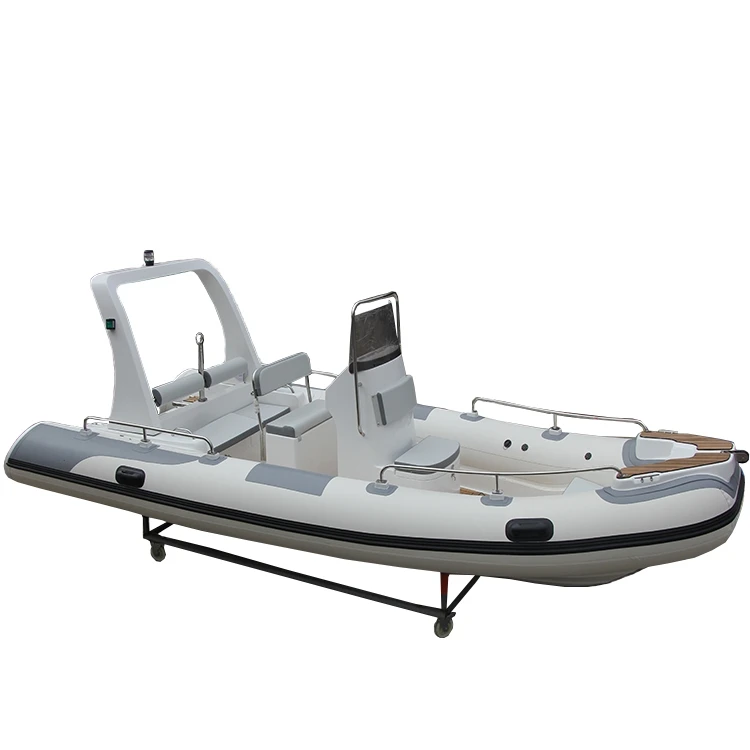 19-футовая лодка RIB из стекловолокна RIB580C Мотор Orca/Hypalon/ПВХ Надувная с жестким