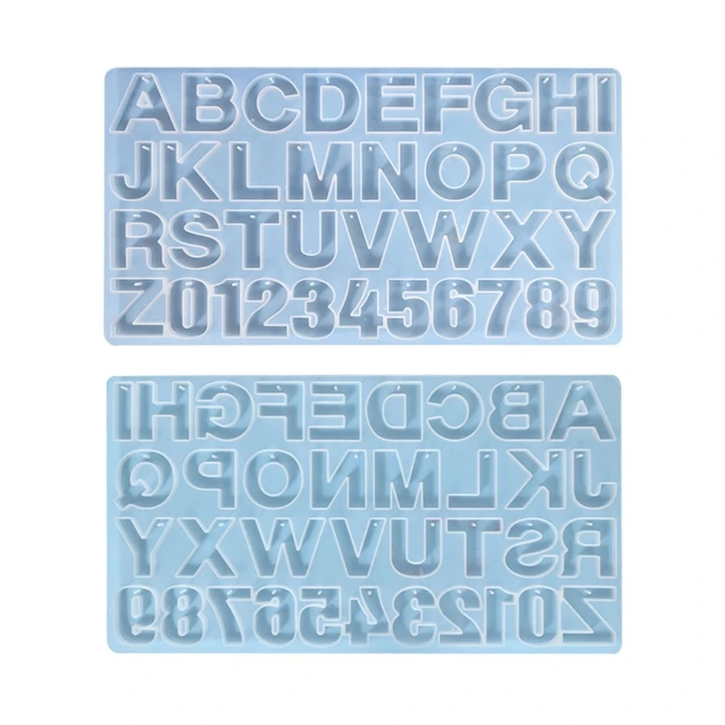 

Number Letter Resin Molds Silicone Alphabet Epoxy Casting Mold for DIY Keychain