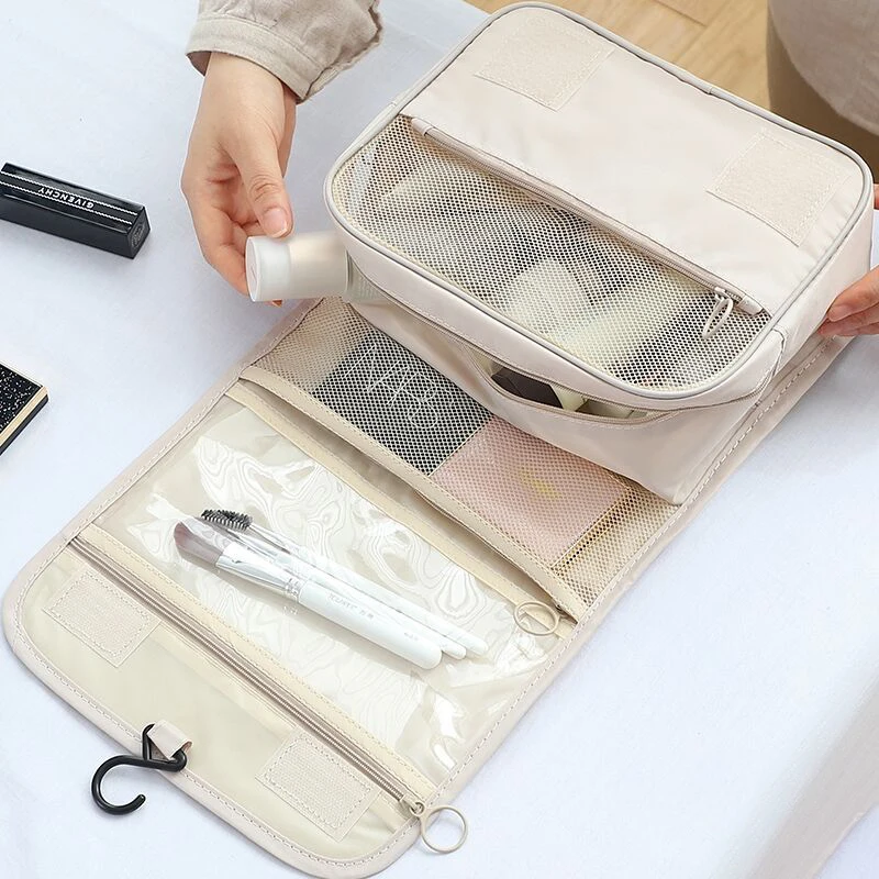 

Hook Cosmetic Bags Portable Women Travel Makeup Waterproof Wash Bag Outdoor Make Up Organizer Mask Storage Bag