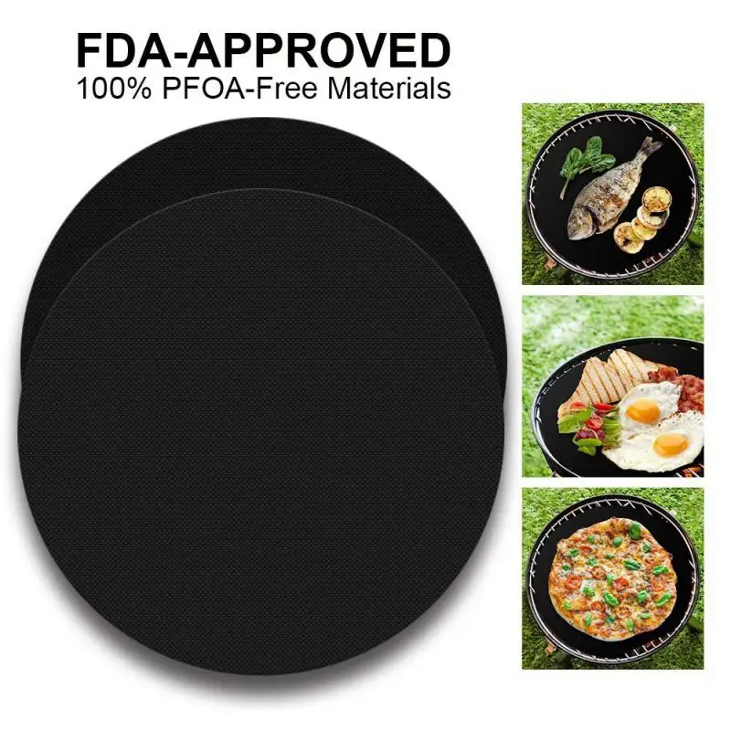 

2/4/5PCS Cooking Work Kitchen Baking Pad Bbq Baking Mats Round Shape Non-stick Mat Fiberglass Cloth Kitchen Accessories Tools