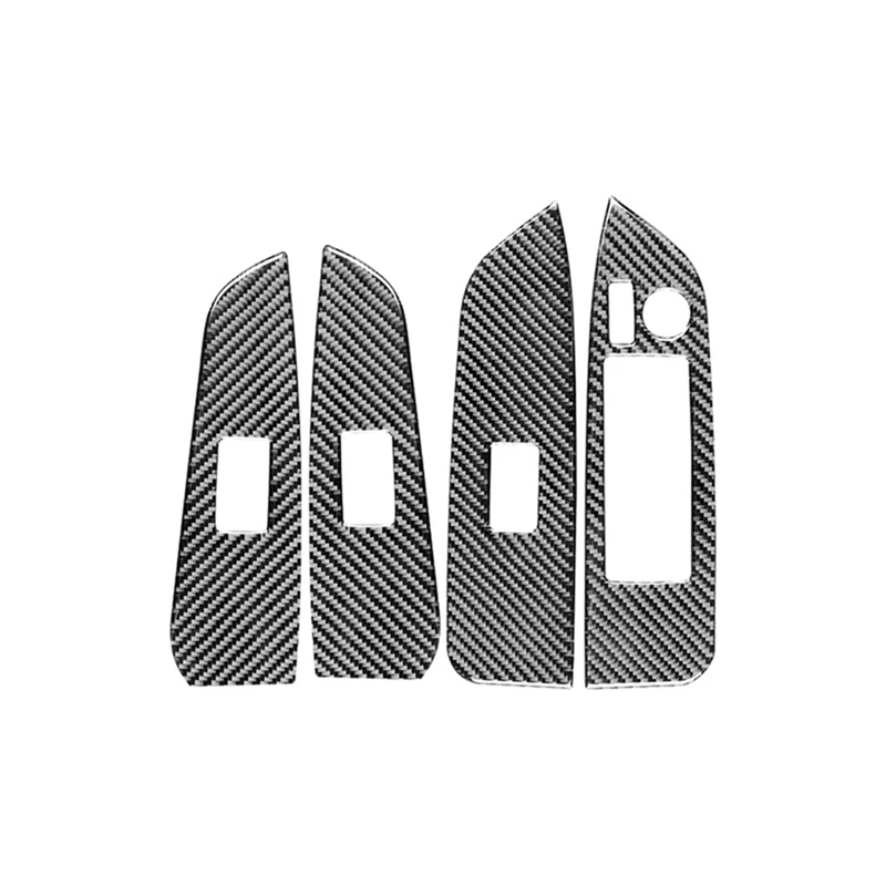 

Car Window Lift Switch Button Trim Sticker Carbon Fiber for Toyota Highlander 2015-2021 Interior Accessories