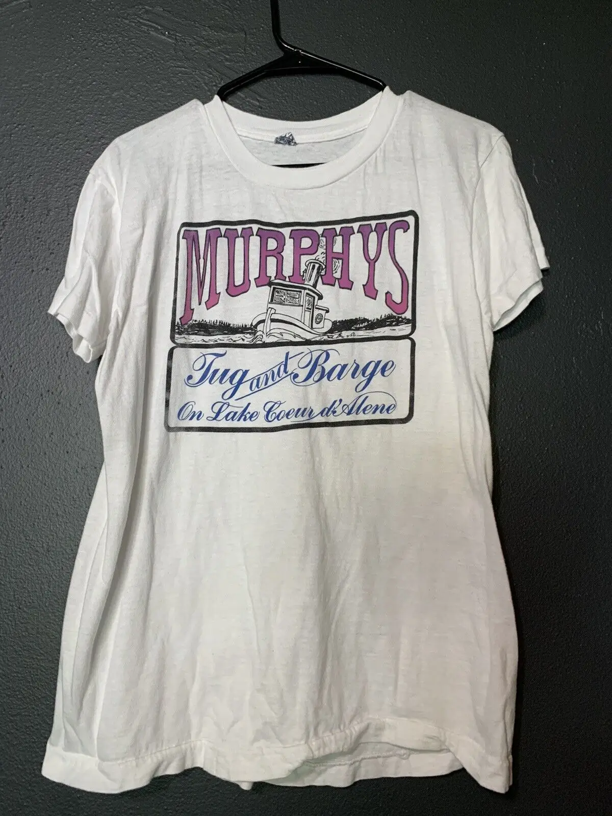 Винтажная Футболка большого размера с одним стежком