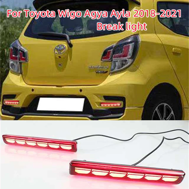 

For Toyota Wigo Agya Ayla 2018 2019 2020 2021 Reflector Multi-functions Rear Tail Light LED Rear Bumper Light Auto Brake Light