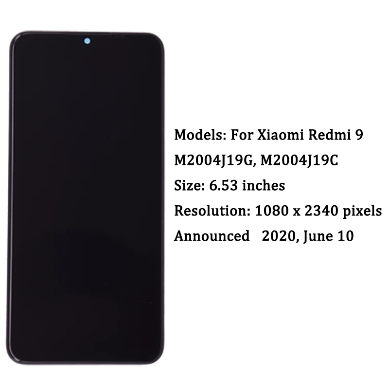 Экран 6 53 ''для Xiaomi Redmi 9A 9C ЖК-дисплей с сенсорным экраном и дигитайзером для 9