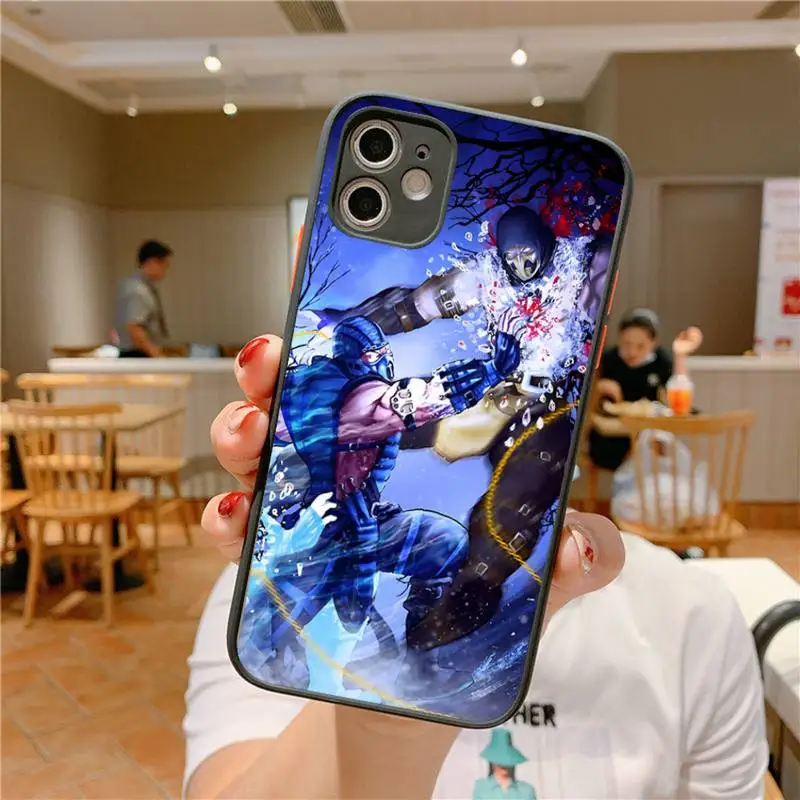 Mortal Kombat Phone Case for iPhone 14 11 12 13 Mini Pro Max 8 7 Plus X XR XS MAX Translucent Matte Cover