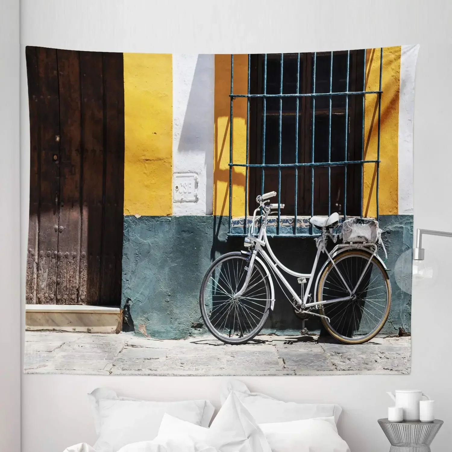 Велосипедный гобелен Классический дорожный велосипедный Кирпичная стена