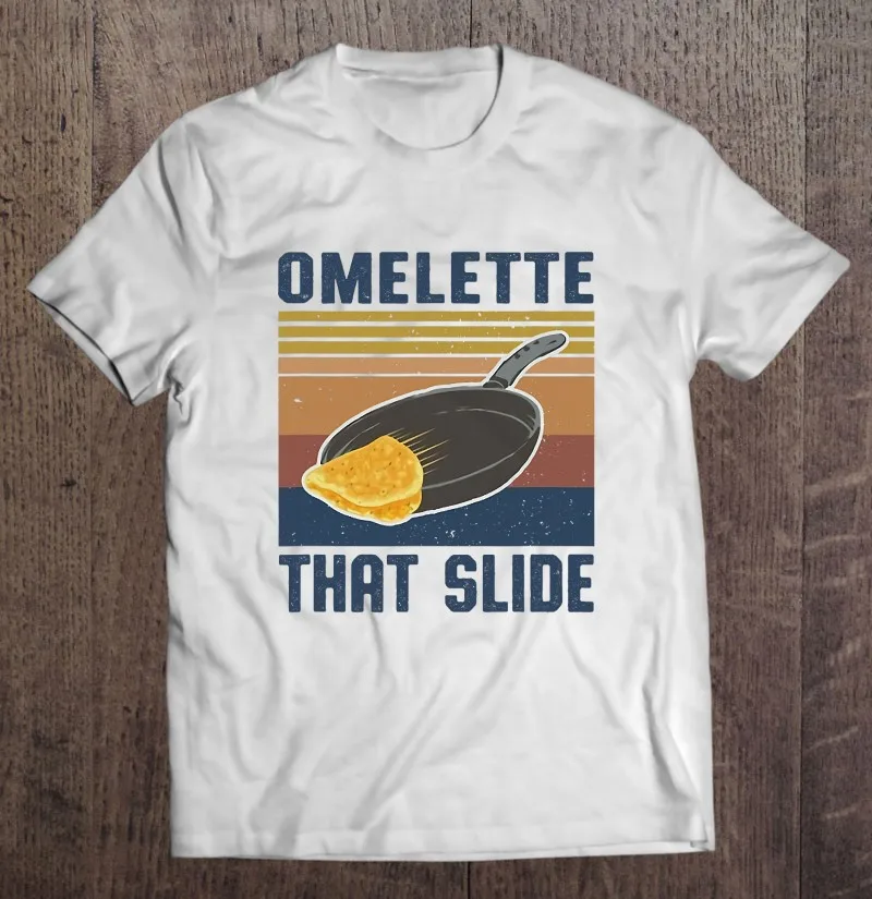 

Забавная Винтажная Футболка оверсайз с надписью Omelette That Slide, Мужская одежда, мужская рубашка, женская футболка оверсайз с мангой, футболка о...
