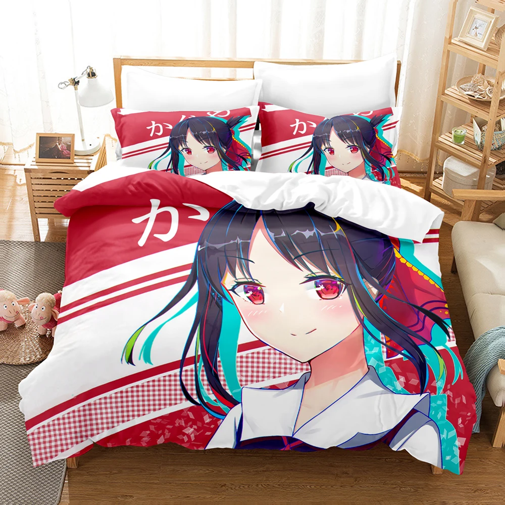 

3D Printed Anime Kaguya-sama: Love is War Bedding Set Down Quilt Cover with Pillowcase Double SIngle King