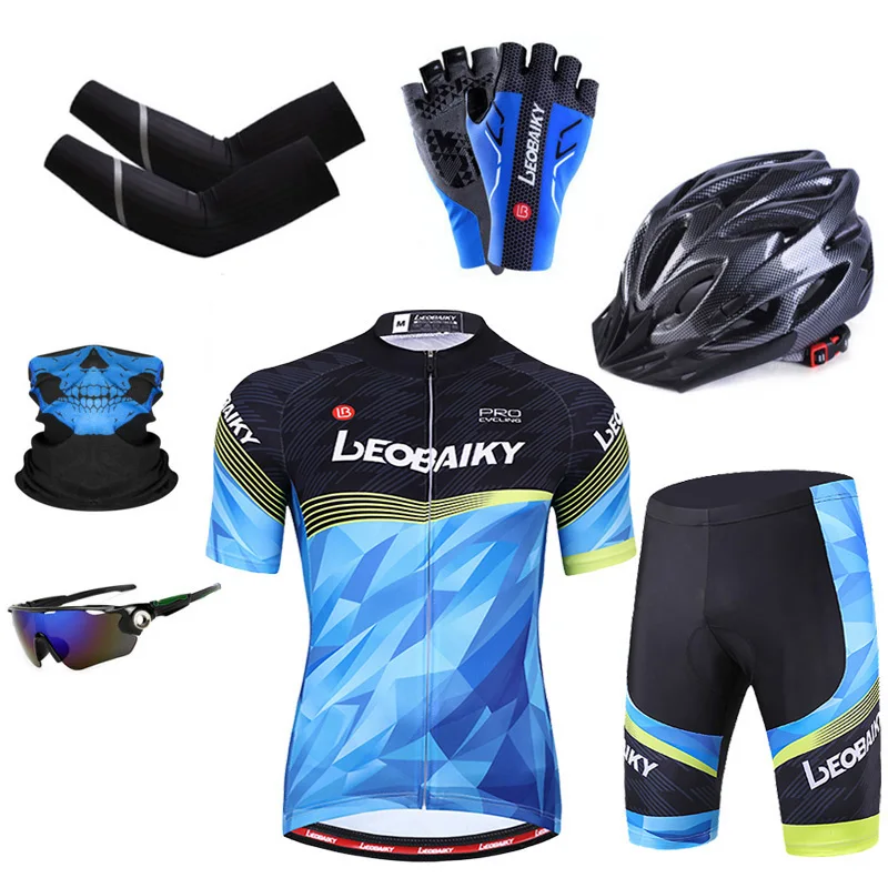 

Cycling Kit Men Summer Breathable Bicycle Clothing Mtb Jersey Bike Equipment Sports Skinsuit Riding Wear Short Sleeve Full Set