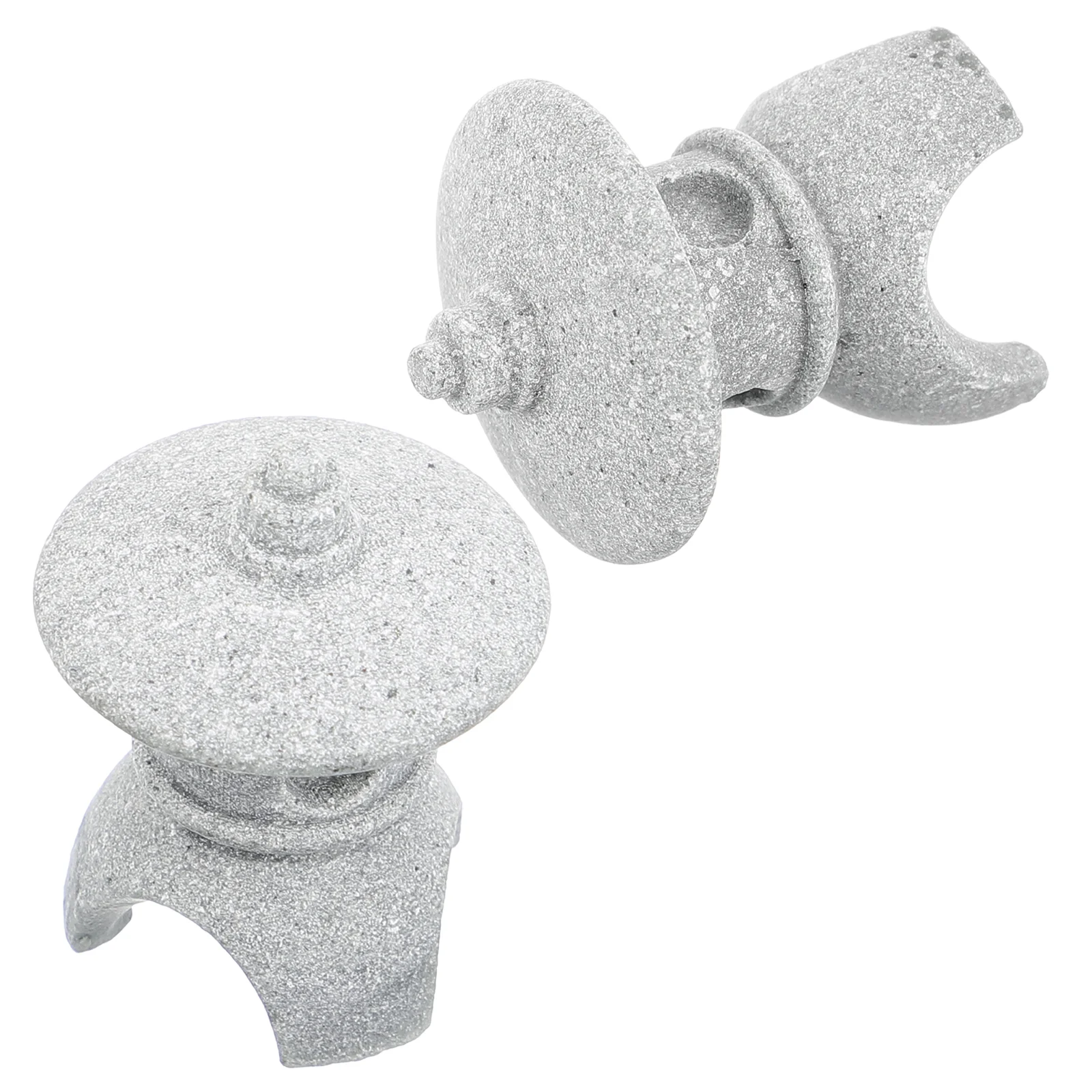 

2pcs Rustic Premium Wear-resistant Vintage Miniature Pagoda Pagoda Ornament Miniature Pagoda Statue for Garden Decor