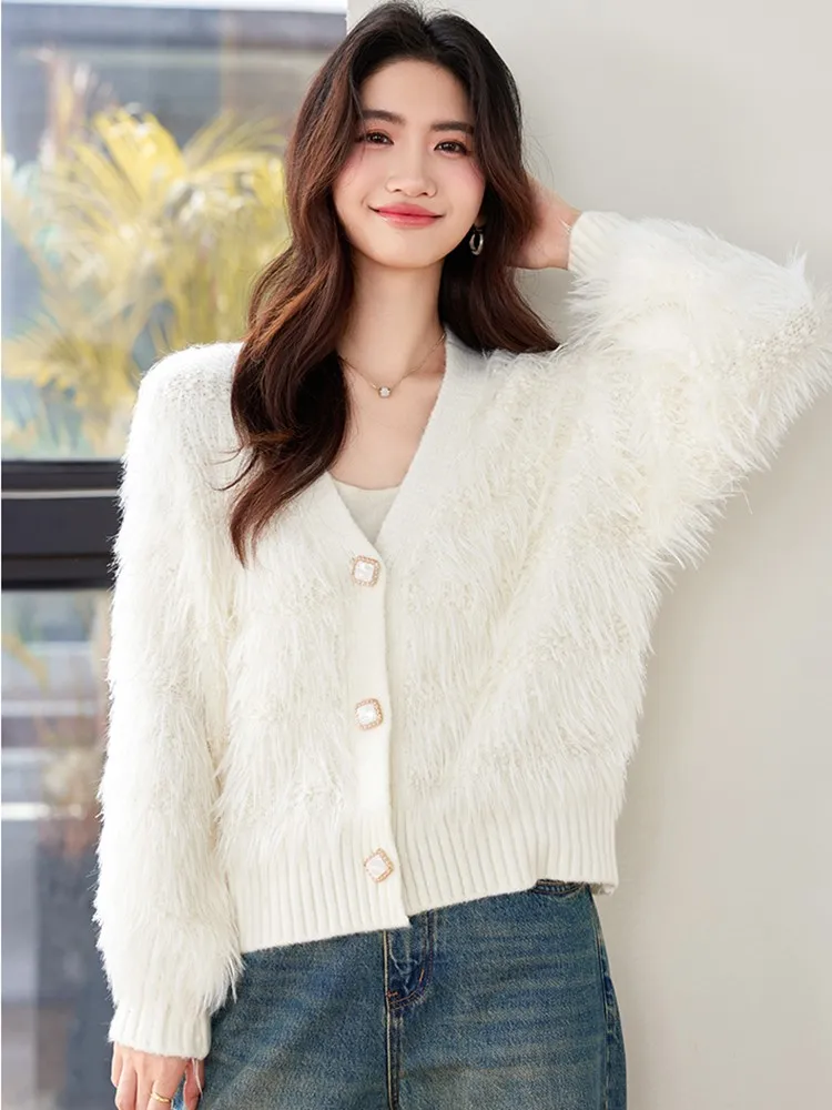 Женский повседневный свитер пальто Новое поступление 2024 осенняя мода базовые