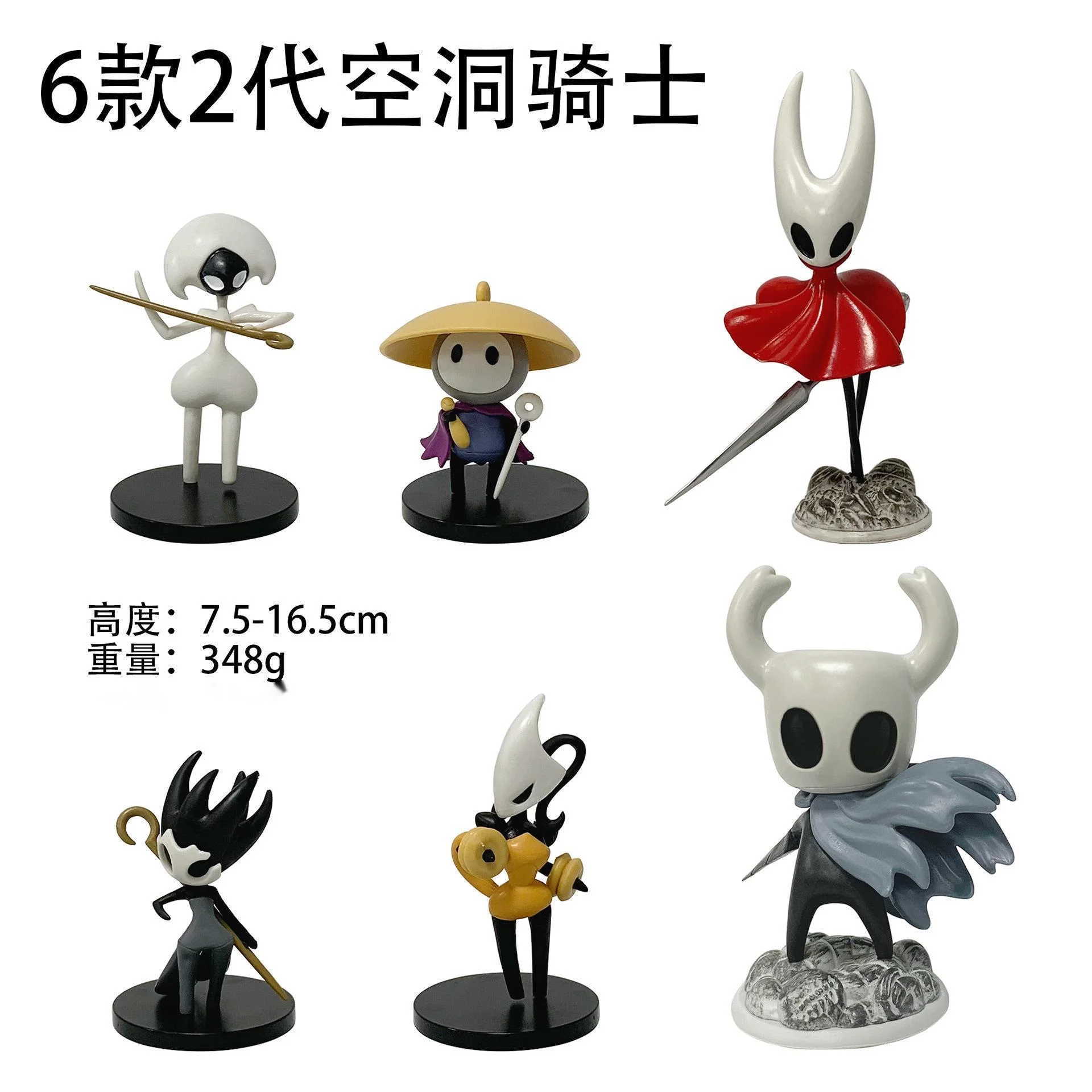 Фото Набор фигурок Hollow Knight: Silk Song Knight, Hornet, Grub, Zote, Quirrel, Shade, Cornifer, Myla. Милые аниме-фигурки, модель, игрушка, подарок. №5