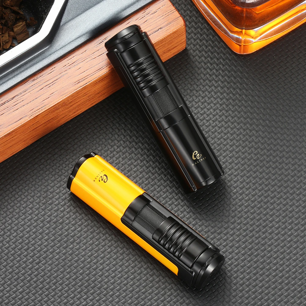 

GALINER Cigar Lighter 1 Jet Flame Portable Butane Gas Cigarette Lighters Pocket Torch Lighter Cigar Accessories & Gift Box