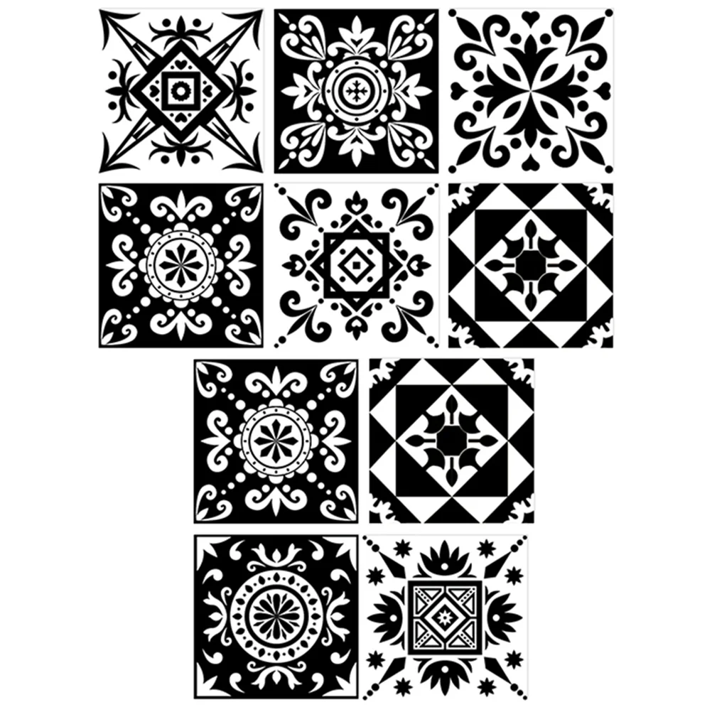 

Tile Sticker Kitchen Stickers Floor Wall Decals Backsplash Decal Bathroom Home Removable Decor Adhesive Wallpaper Peel Stick