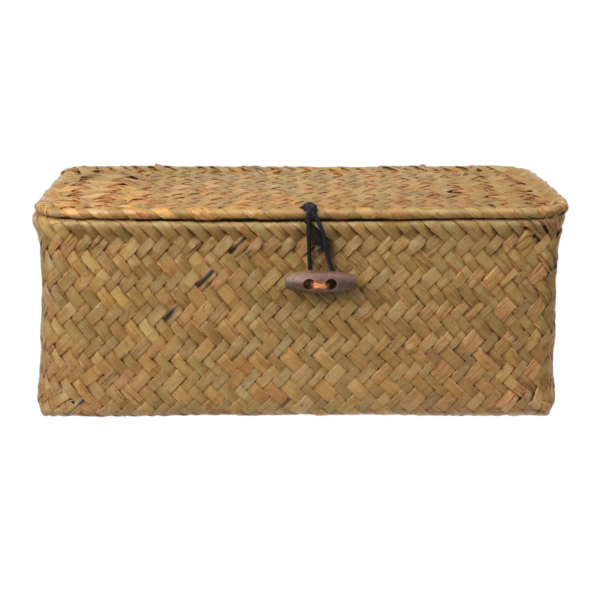 

Basketstorage Lid Straw Wicker Woven Box Boxes Rattan Basketsdecorative Shelf Cubes Organizer Makeup Cutlery Drawervanity