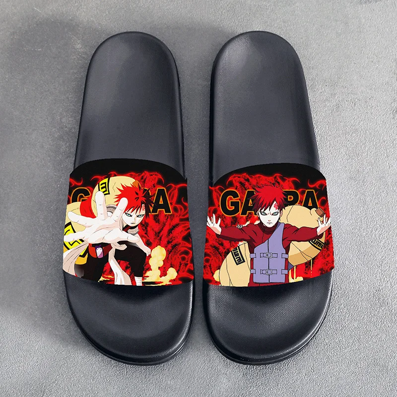 Летние сандалии тапочки аниме Наруто Учиха Саске для косплея мультяшная обувь