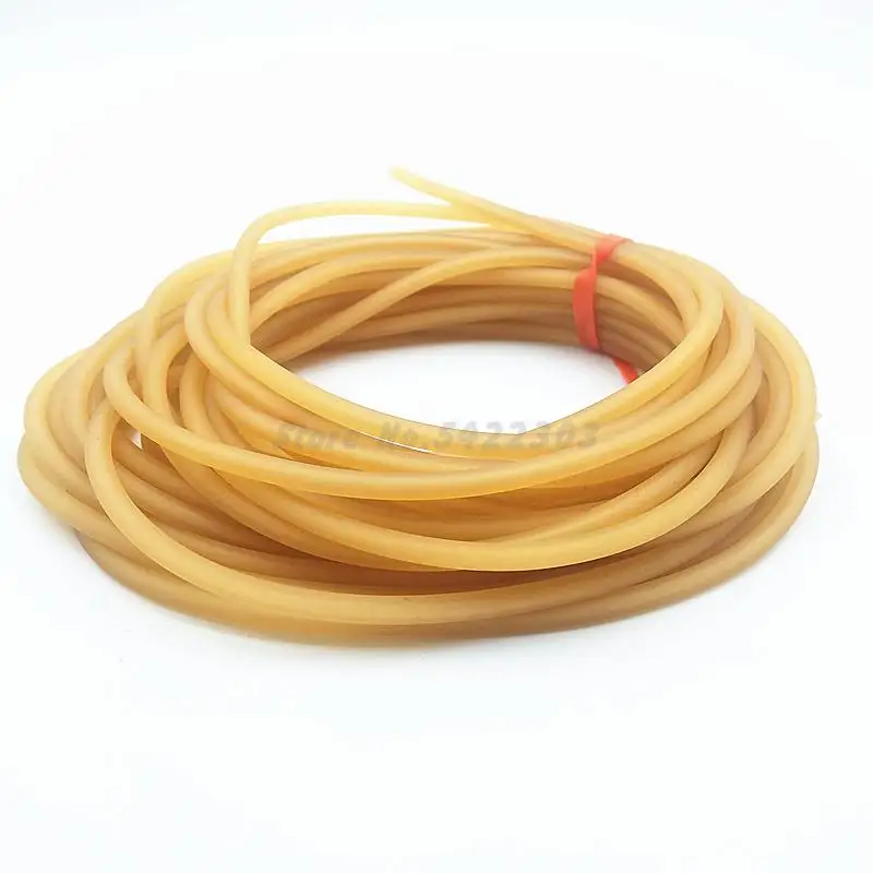 

Natural Latex Slingshots Rubber Tube 0.5/1/2/3/4/5M for Hunting Shooting 2mmX5mm Diameter High Elastic Tubing Band Accessories
