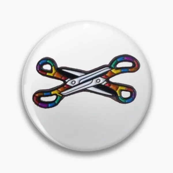 

Scissors Customizable Soft Button Pin Jewelry Brooch Fashion Decor Funny Hat Lapel Pin Cute Clothes Badge Collar Gift Creative