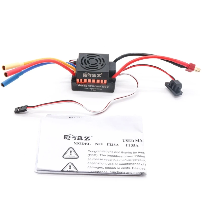 

Бесщеточный Электрический регулятор скорости, 60 А, BEC 5,8 В/3a 2-3S LiPo ESC, обновленная деталь для самостоятельной сборки 1/10 радиоуправляемых автомобилей, грузовиков, ползунков