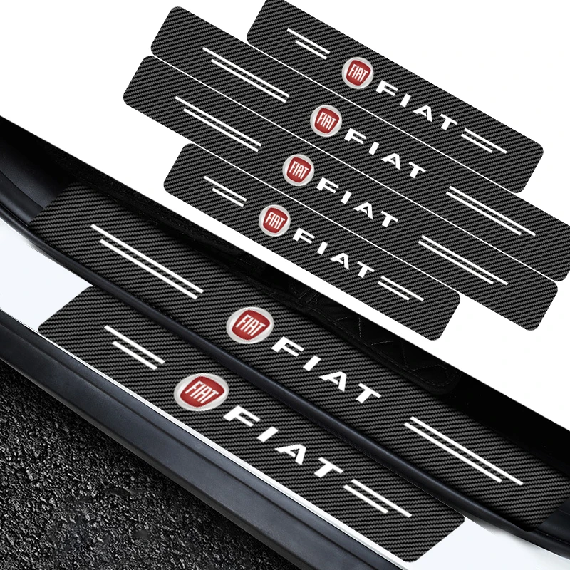 

4pcs Car Threshold Door Sill Protector Anti Scratch for Fiat Panda Bravo Punto Croma 500 595 Tipo Car Accessories Decoration