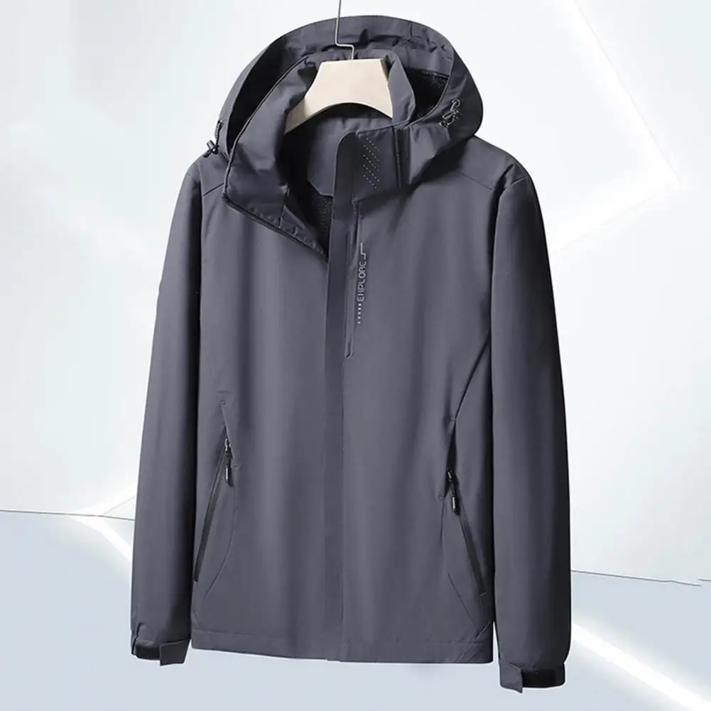 

Мягкая удобная мужская куртка, водонепроницаемая куртка для кемпинга и альпинизма, с капюшоном, с карманами на молнии, дышащий дизайн, подходит для любой погоды