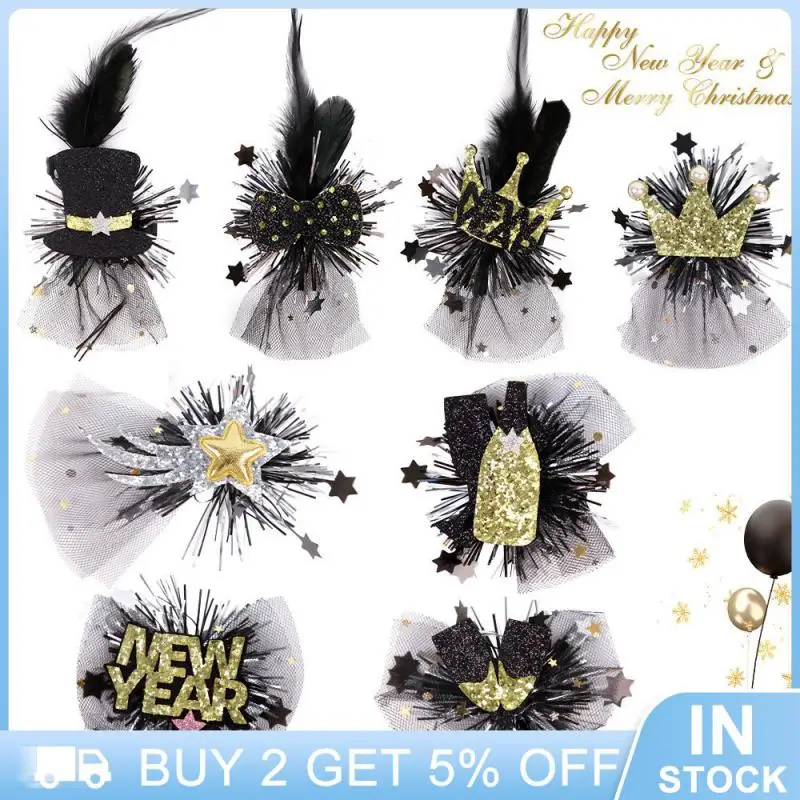 

Single Style Packaging Themed Hair Clips Easy To Carry Hairpin Feather Selected Materials Mesh Side Clip Sequins Spider Hairpin