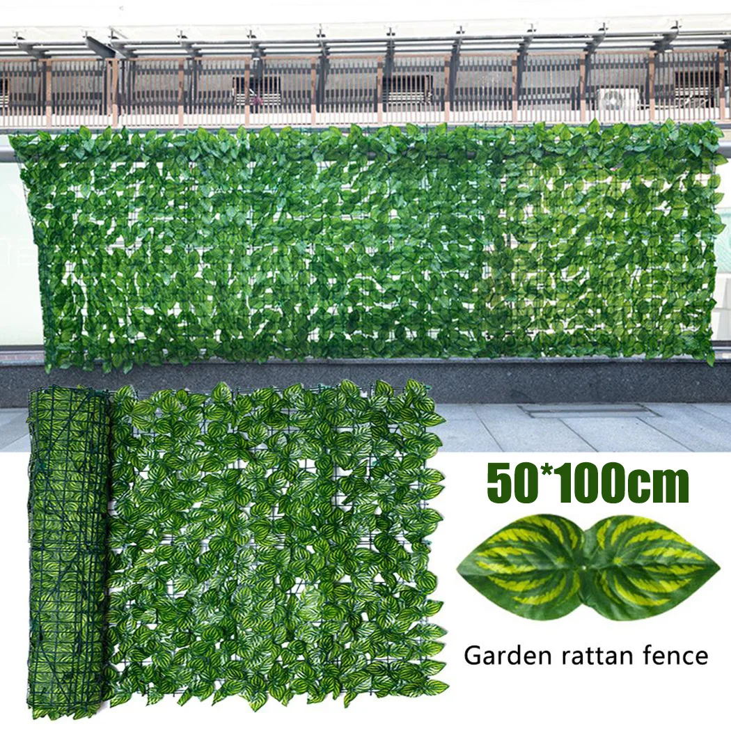 Artificial Leaf Privacy Fence Roll 19.68*39.37inch Wall Landscaping Fence Privacy Fence Screen Home Garden Decorations