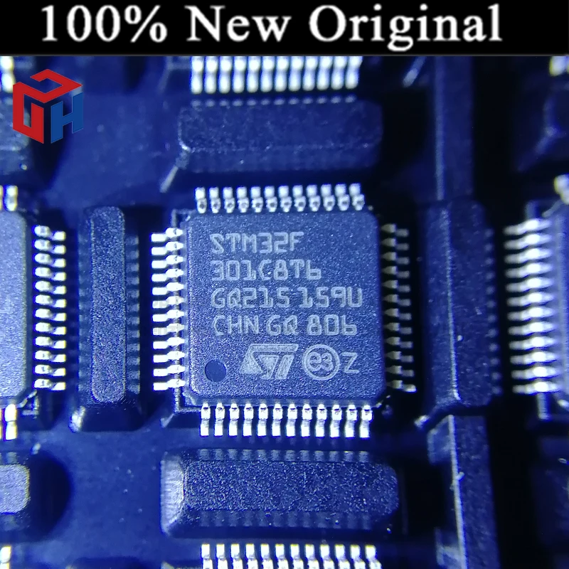 

5PCS/Lot STM32F301C8T6 LQFP48 100% new original Mainstream Mixed signals MCUs Arm Cortex-M4 core DSP & FPU, 64 Kbytes of Flash 7