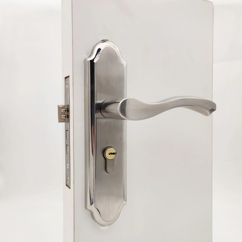 Adjustable Hole Pitch Handle Lock Indoor Door Stainless Steel Handle Lock Wooden Door Handle Lock