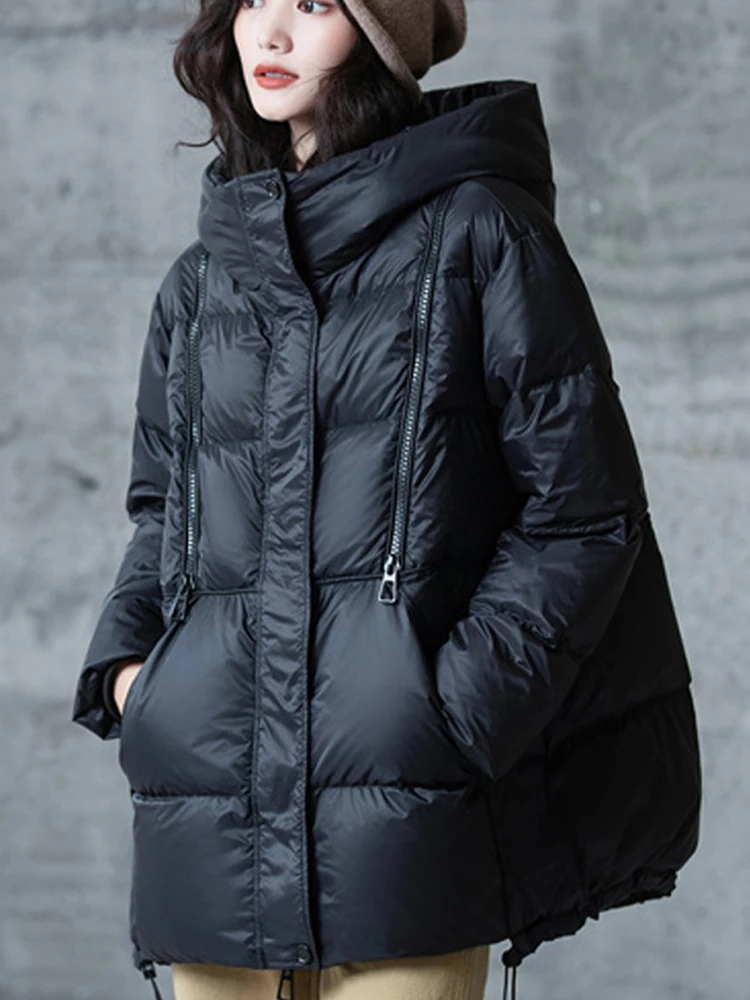 Max LuLu 2023 зимние модные парки женские теплые свободные куртки на утином пуху