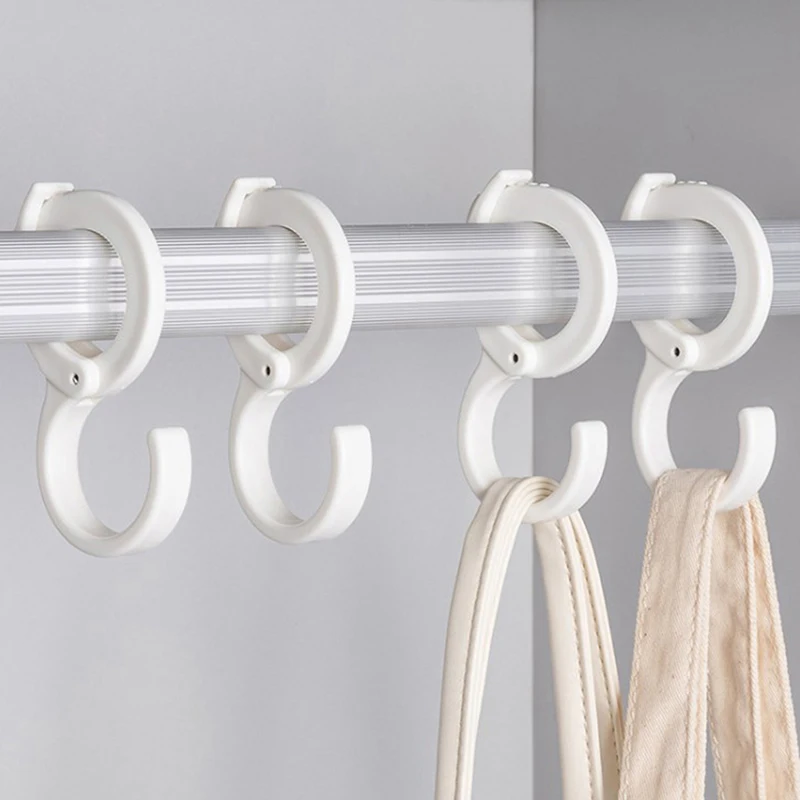 

5pcs Windproof Hooks S Shaped Multi-purpose Wardrobe Closet Hook Household Card Position S-hook Ring Buckle With Safety Buckle