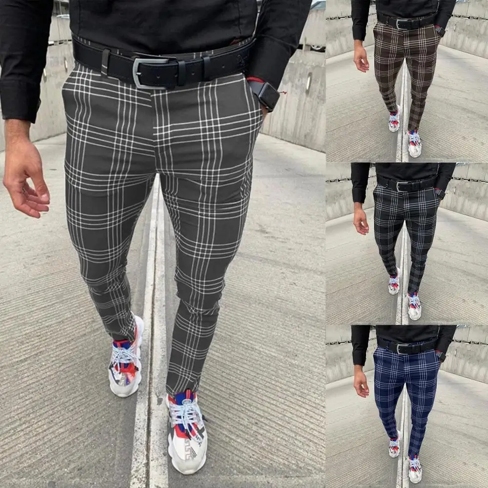 

Casual Men Trousers Men Mid-rise Trousers Mid Rise Button Fly Pants Wedding Pants Comfortable