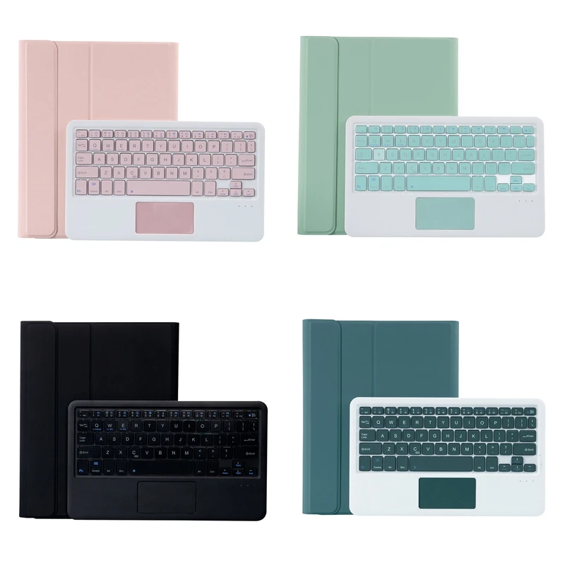 

Tablet Case+Wireless Keyboard for iPad Air4 10.9 Inch Flip Leather Case Tablet Stand with Press Pad