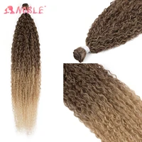 noble girl kinky curly ponytail hair bundles 34 inch 100g soft long synthetic hair weave ombre brown blonde hair extensions