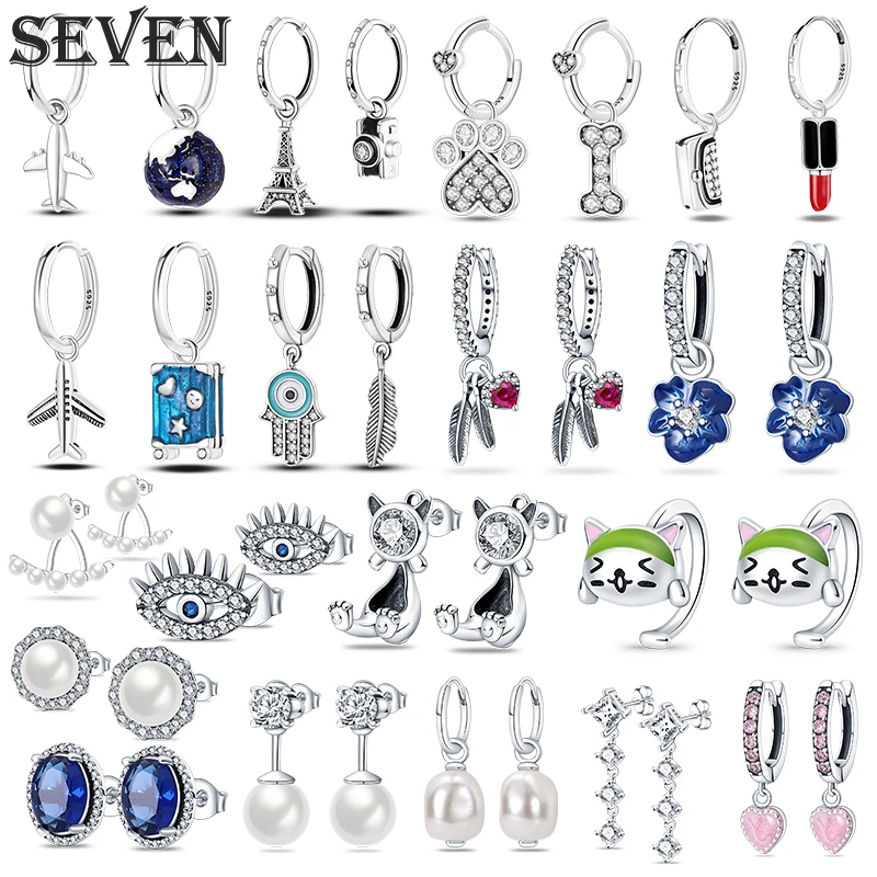 

Sterling Silver 925 Pearl Pendant Earrings 2022 New Luxurious Trend Silver 925 Women Charms Hoop Zircon Earring Quality Jewelry